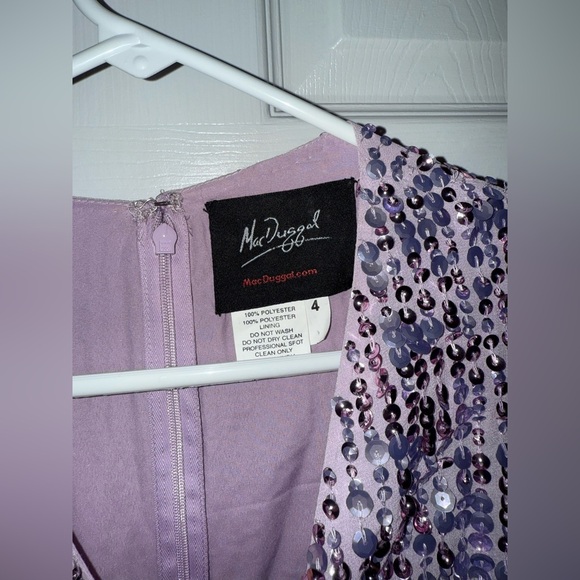 Mac Duggal Sequin Long Sleeve Cocktail Midi Dress size 4 - Picture 5 of 7